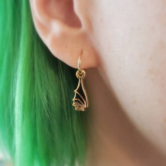 Hanging Bat Earrings