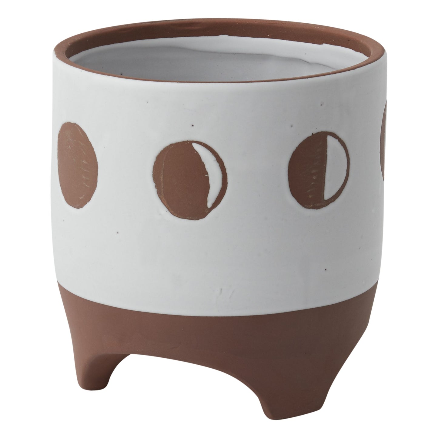 Moon Phases Footed Pot
