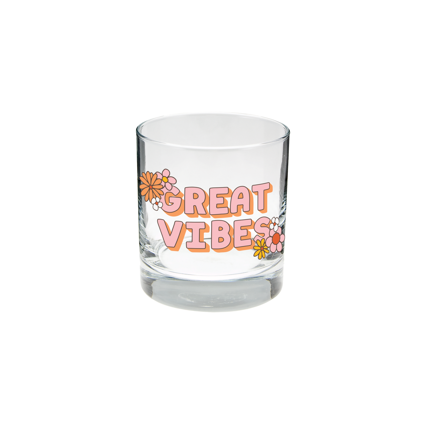 Flower Power Individual Rocks Glasses