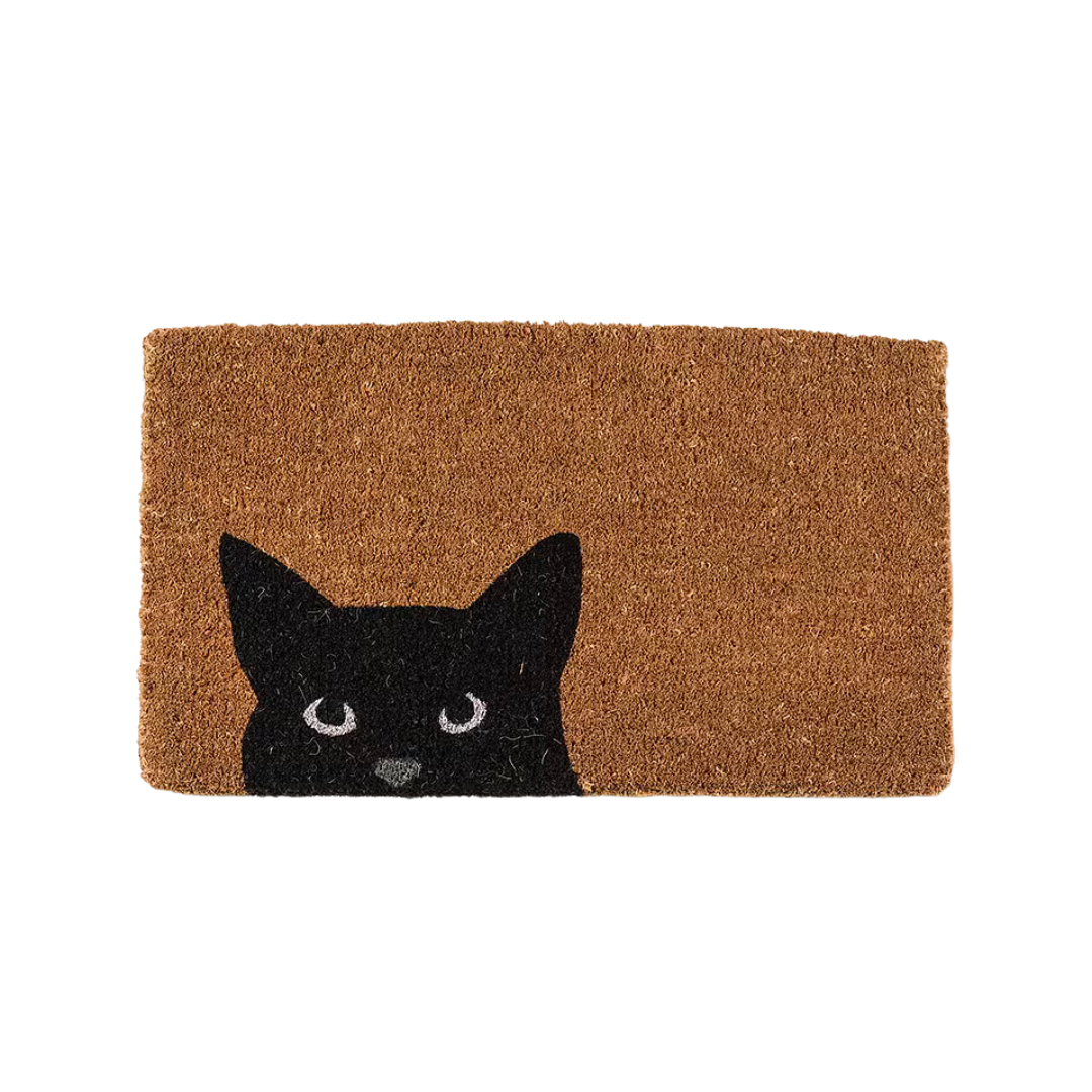 Peeking Cat Doormat - 18x30