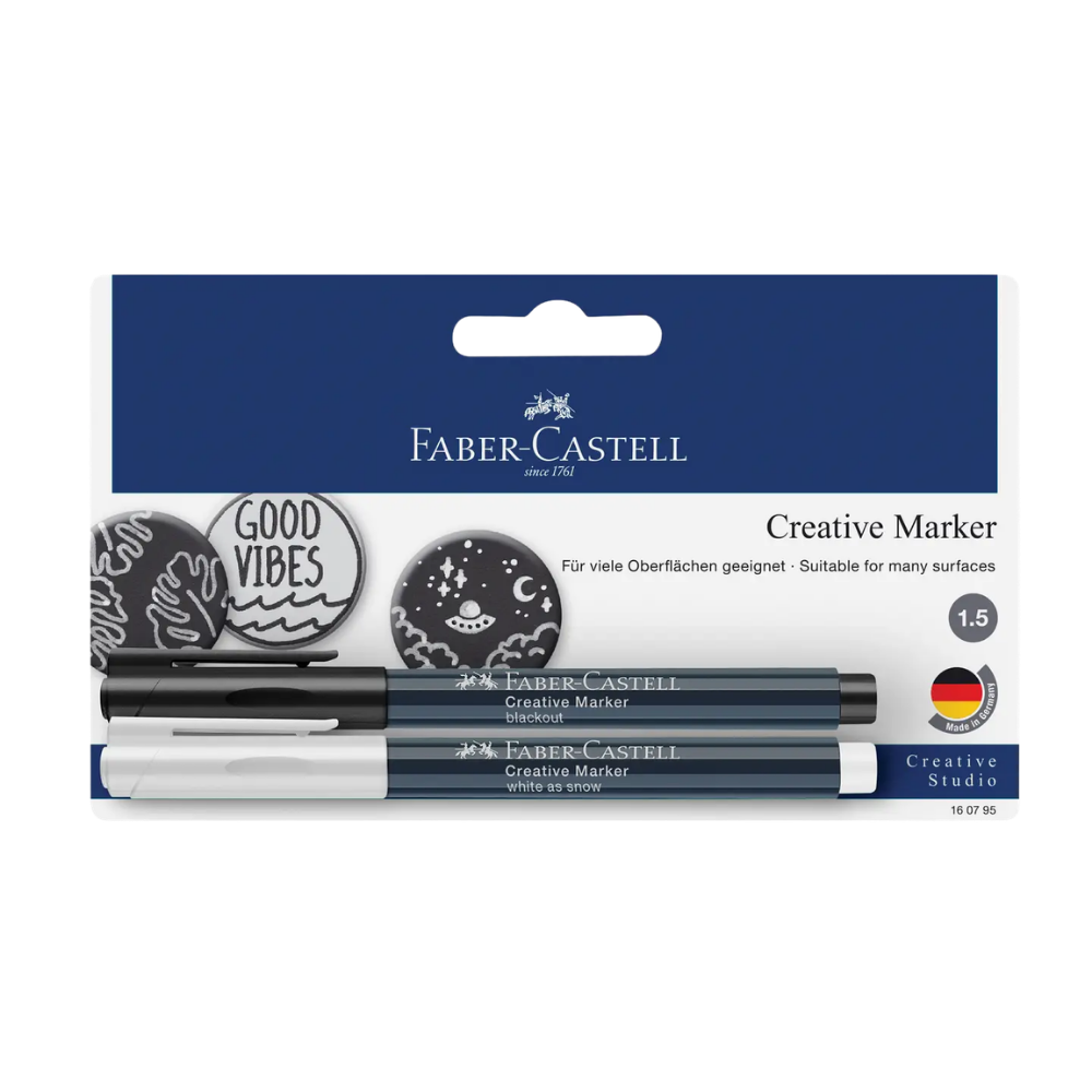 Creative Markers – Black & White – Set of 2