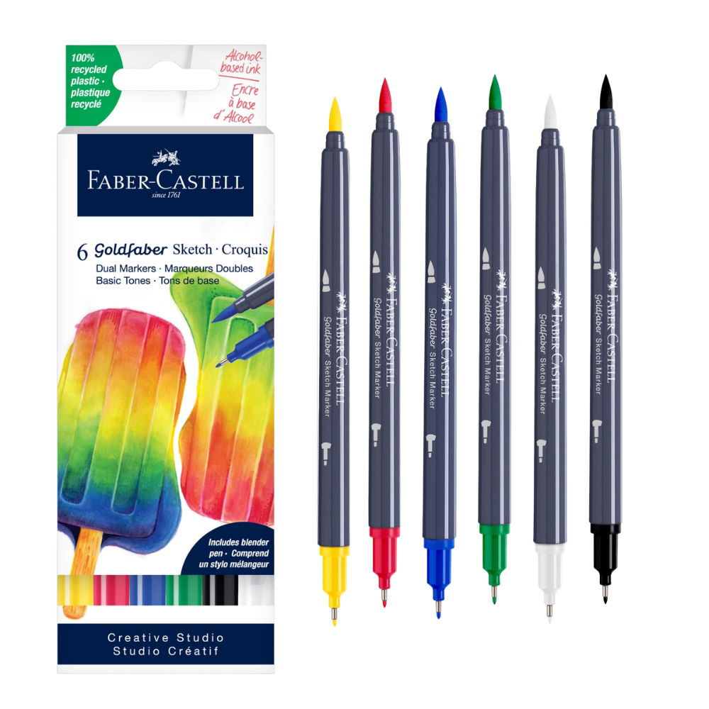 Goldfaber Sketch Markers – 6 Count Wallet