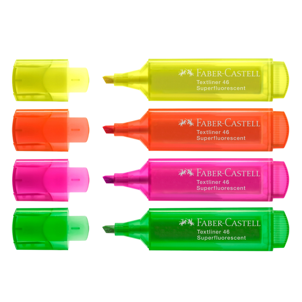 Highlighters – Neon Colors – Wallet of 4