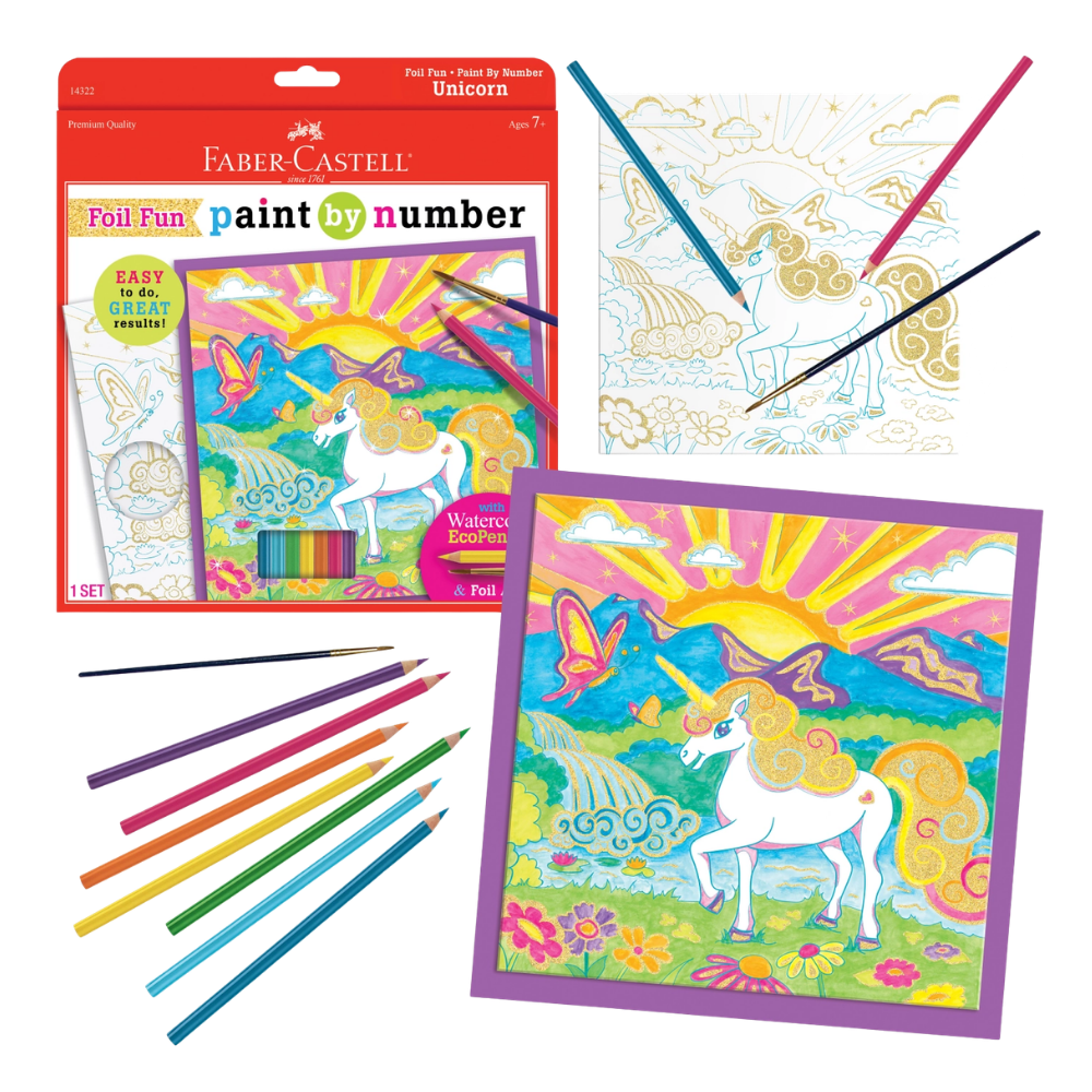 Paint by Number Unicorn Foil Fun Art Kit for Kids