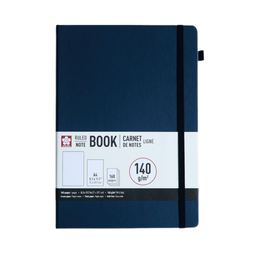 Sakura Ruled Notebook β A4 Deep Indigo