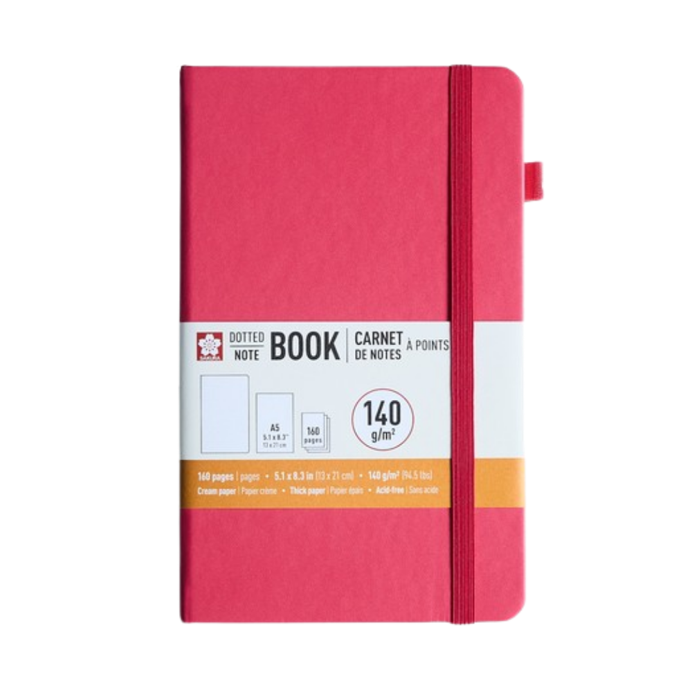 Sakura Dotted Notebook β A5 Red Plum Blossom
