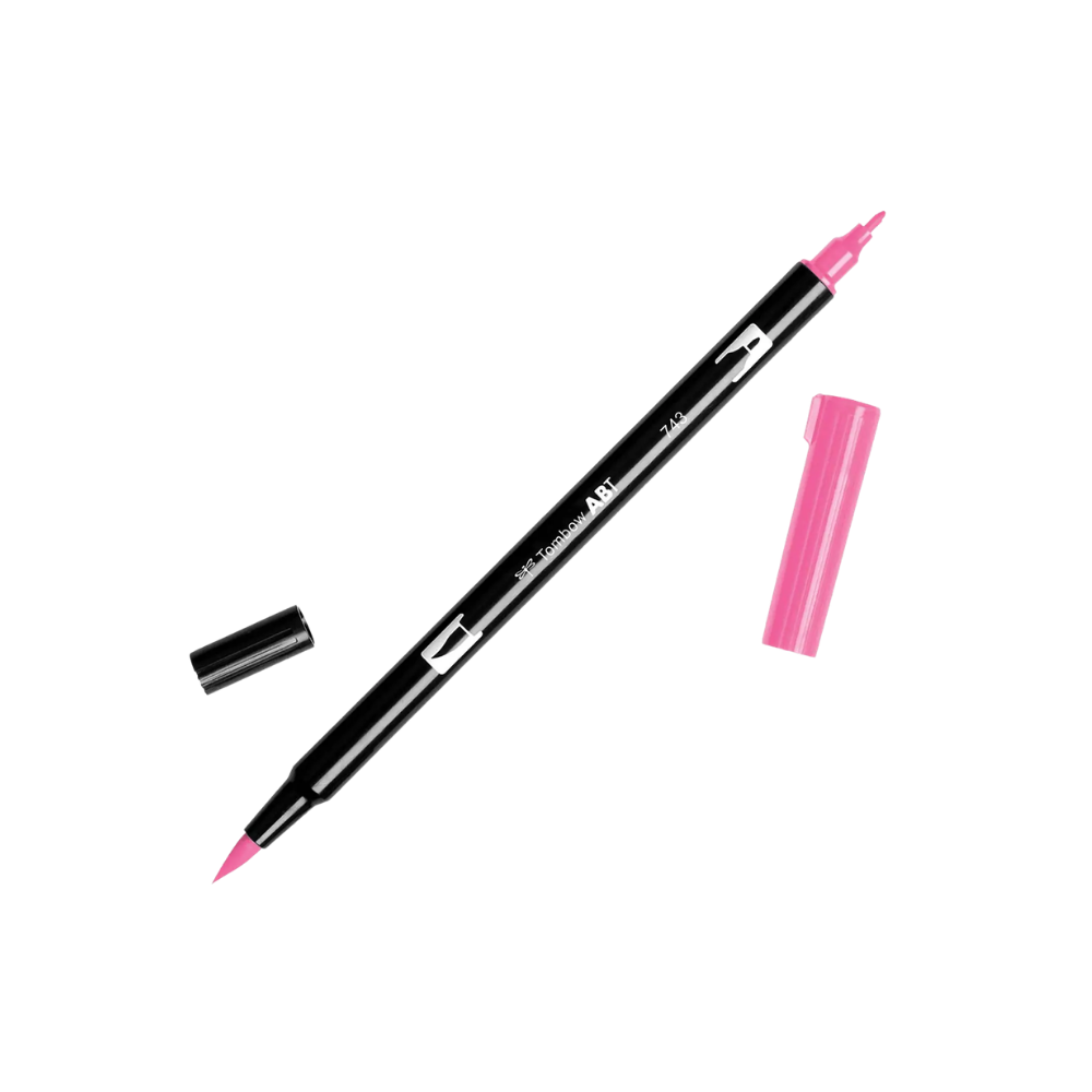 Dual Brush Pen Art Markers - 743 Hot Pink