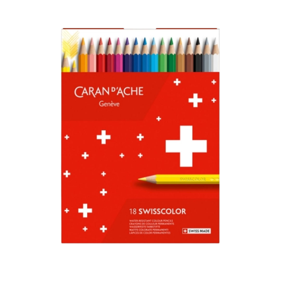 Swisscolor Permanent Colored Pencils — Set of 18