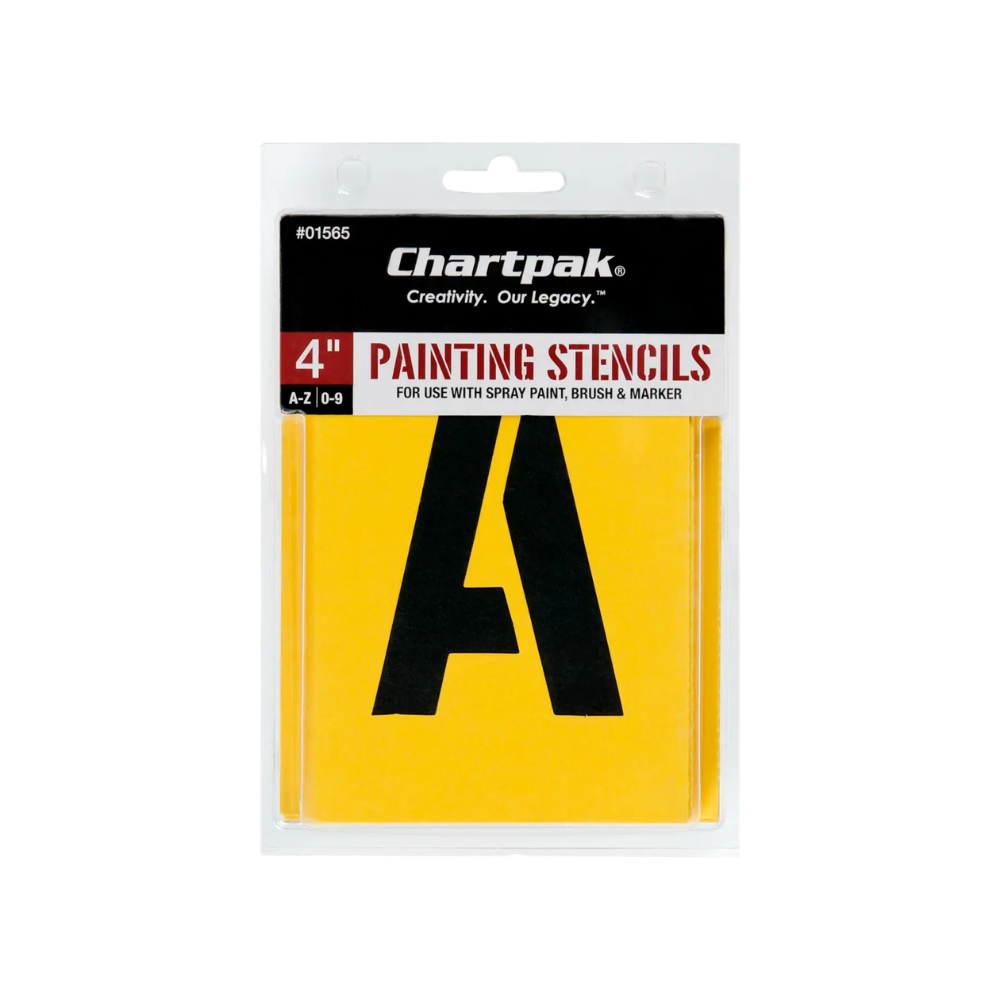4" Gothic Painting Stencils - Capital Letters & Numbers