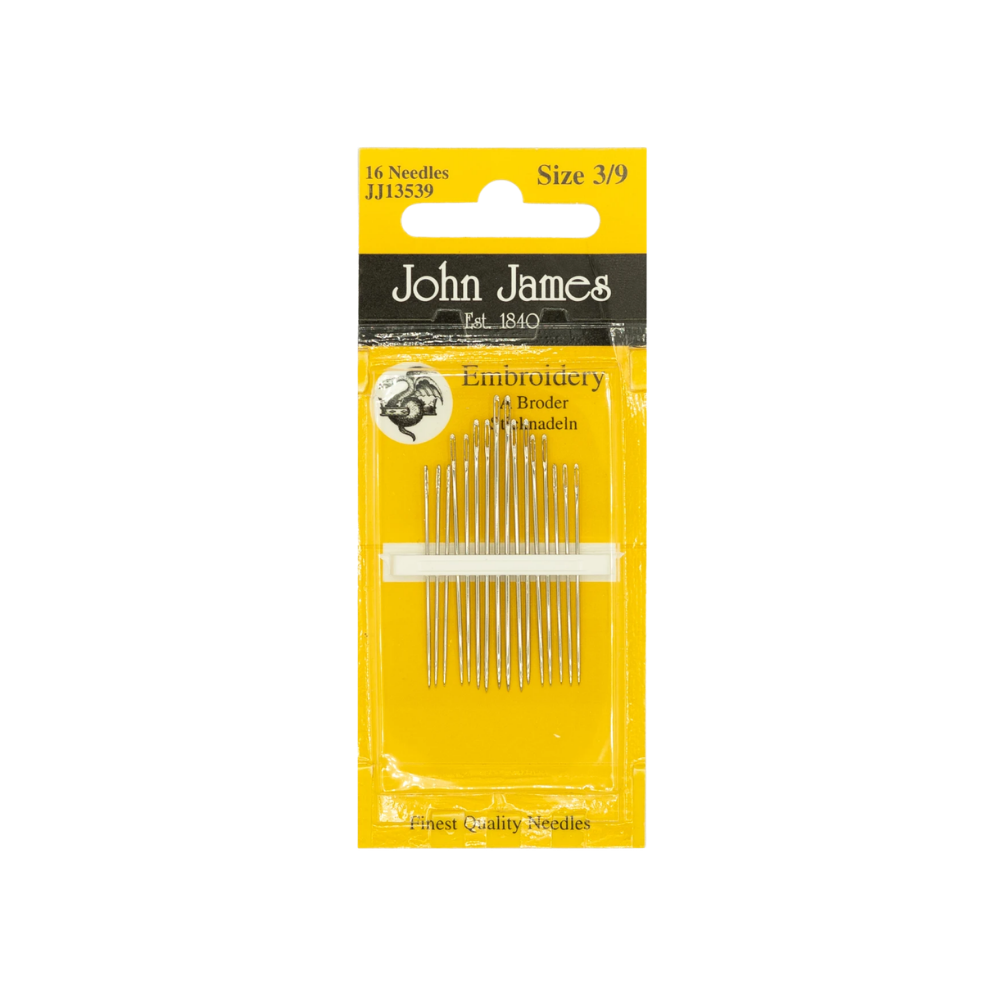 John James Embroidery / Crewel Needles – Assorted Sizes 3–9