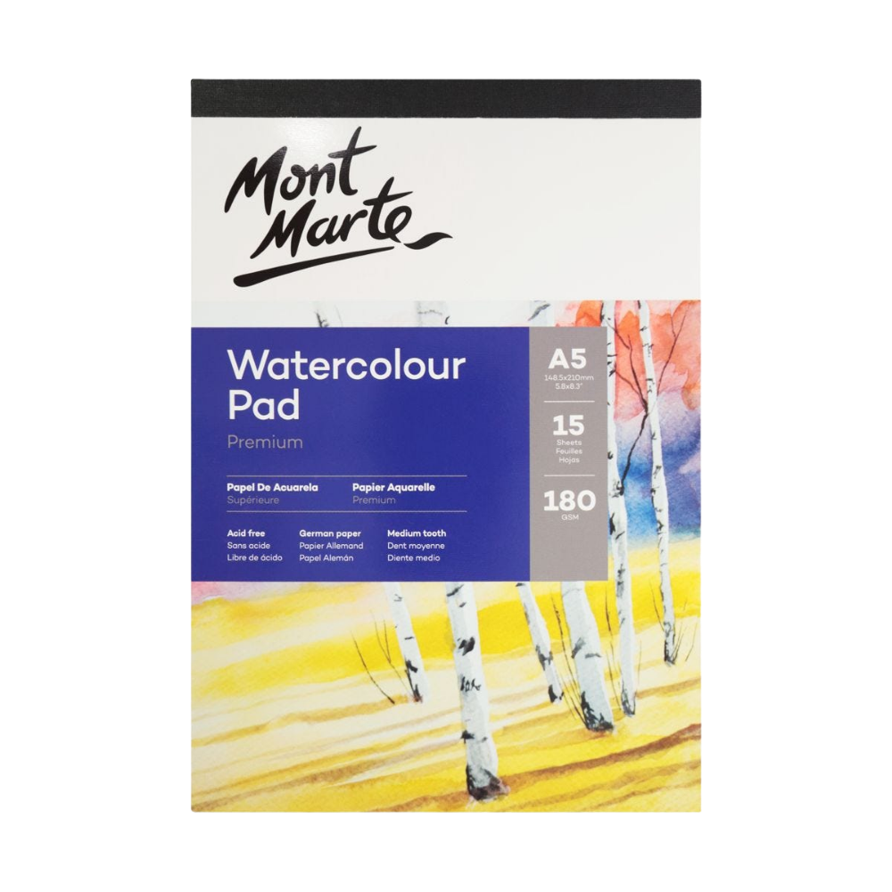 Watercolor Pad – Premium German Paper – A5 – 15 Sheets