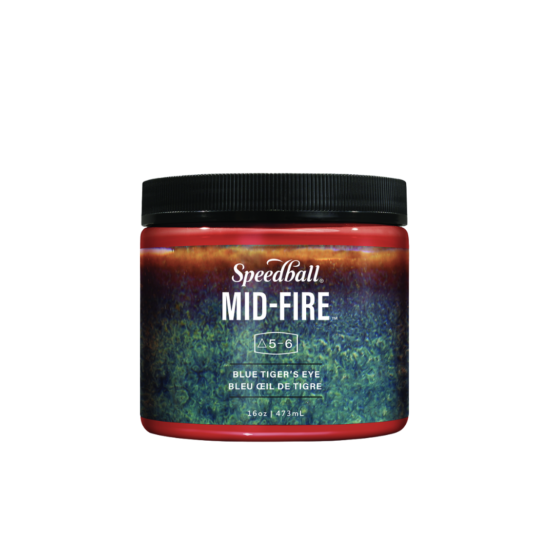 Mid-Fire Glaze 16 oz –– Blue Tiger's Eye