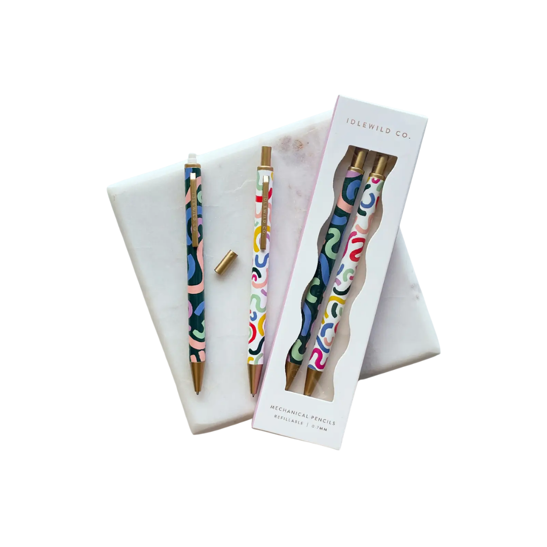 Mechanical Pencils –– Rainbow Squiggles