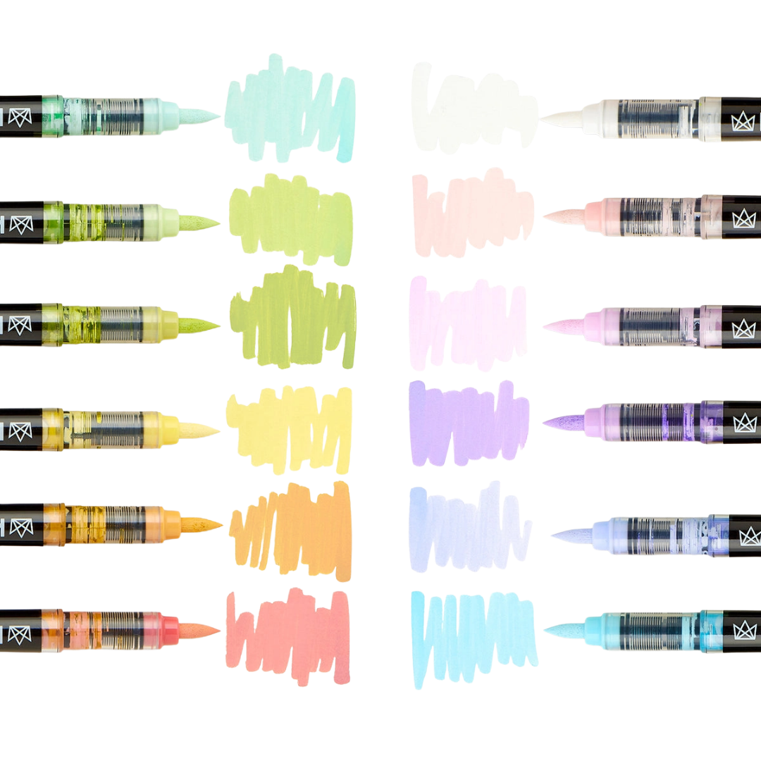Pro Acrylic Paint Brush Pens – 12 Pastel Colors