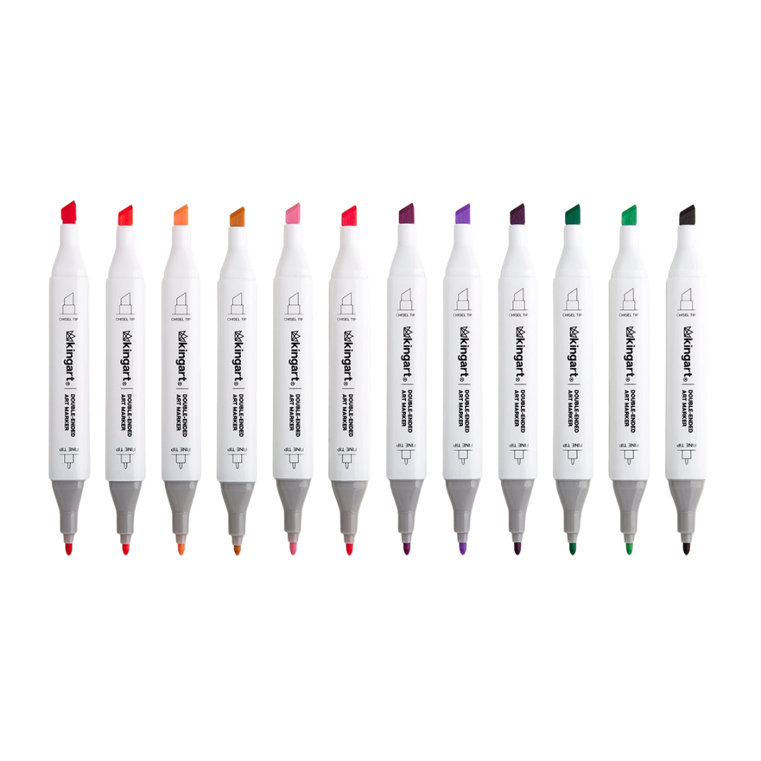 Pro Double-Ended Alcohol Markers – 12 Floral Colors