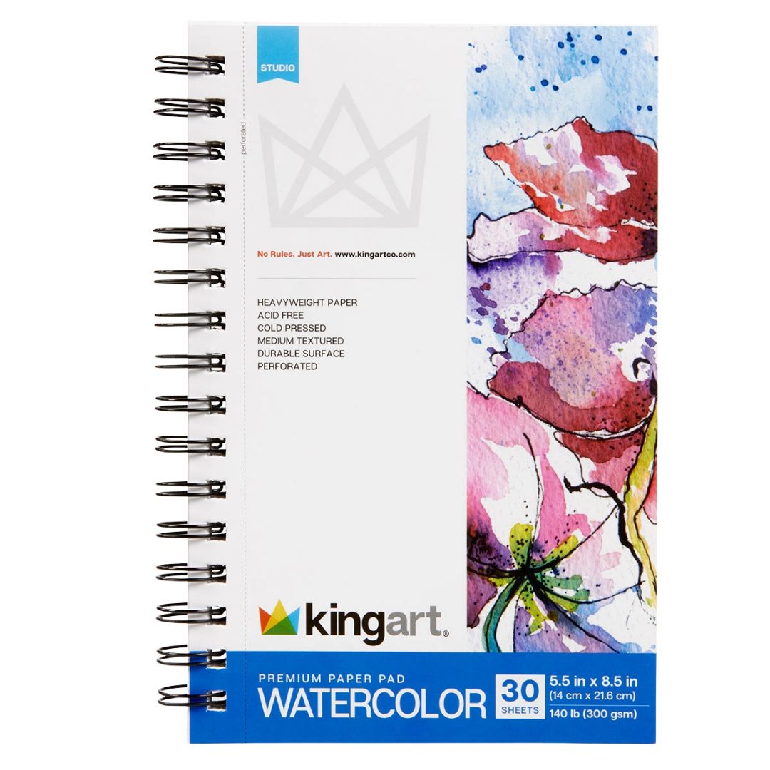Watercolor Paper Pad β Side Spiral, 5.5" Γ 8.5"