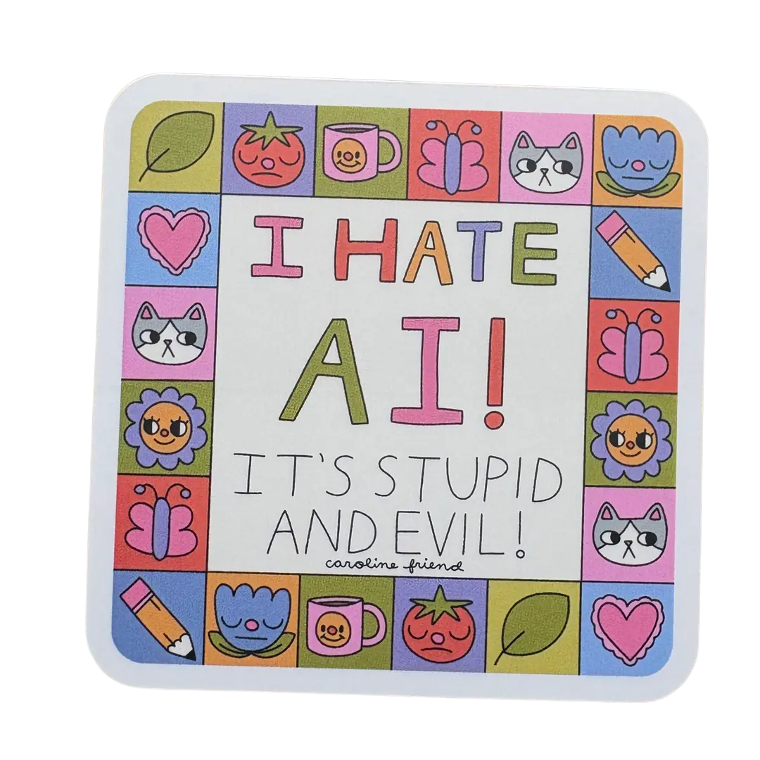 I Hate AI Sticker