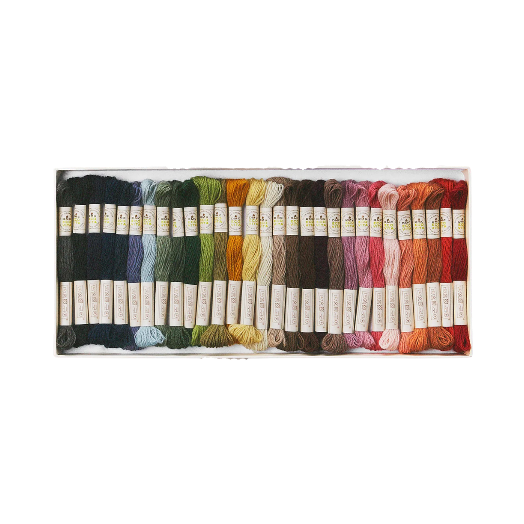 DMC Collector's Box – 30 Shades Eco Vita Naturally Dyed Organic Wool Thread