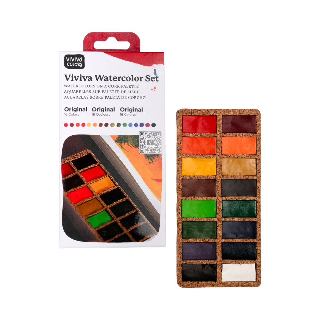 Original Pans Set – 16 Watercolors