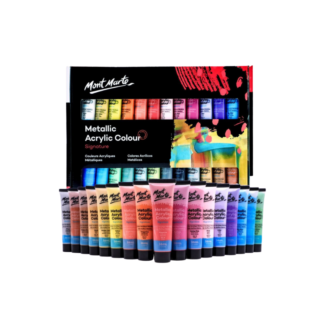 Metallic Acrylic Color Paint Set Signature 24pcx36ml (1.2oz)