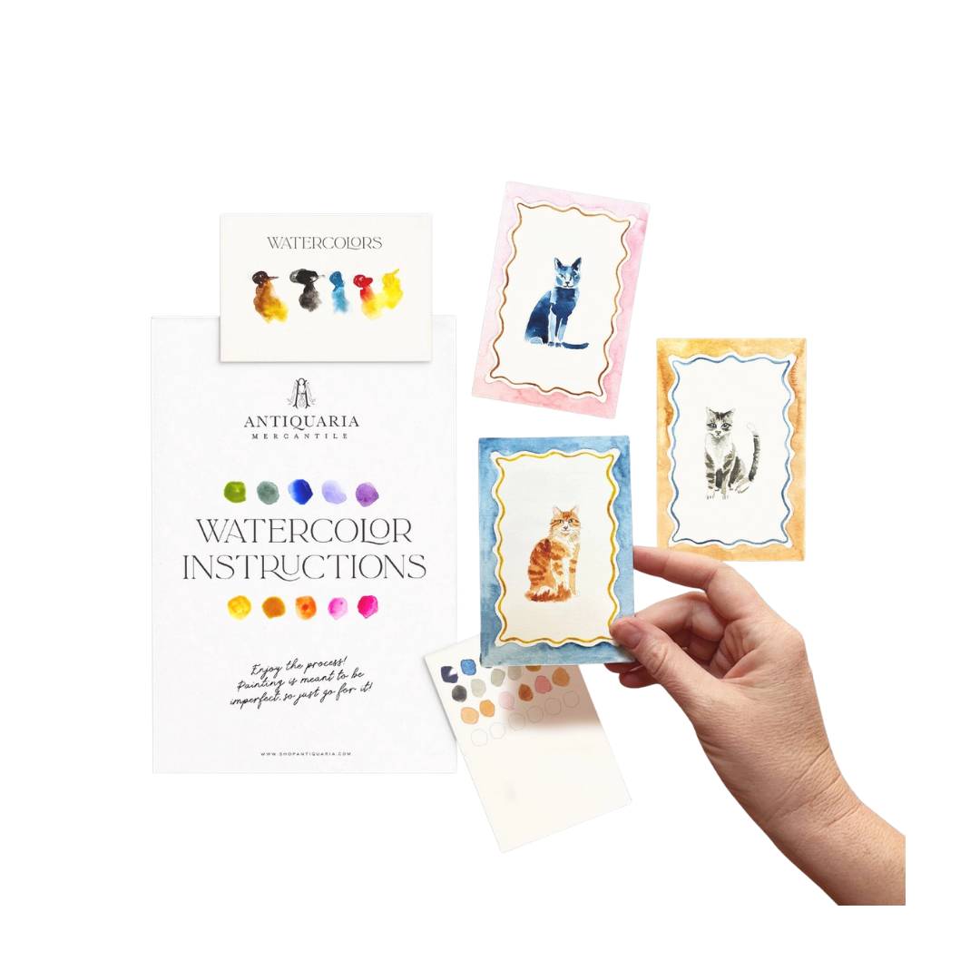 Mini Watercolor Painting Kit: Cats