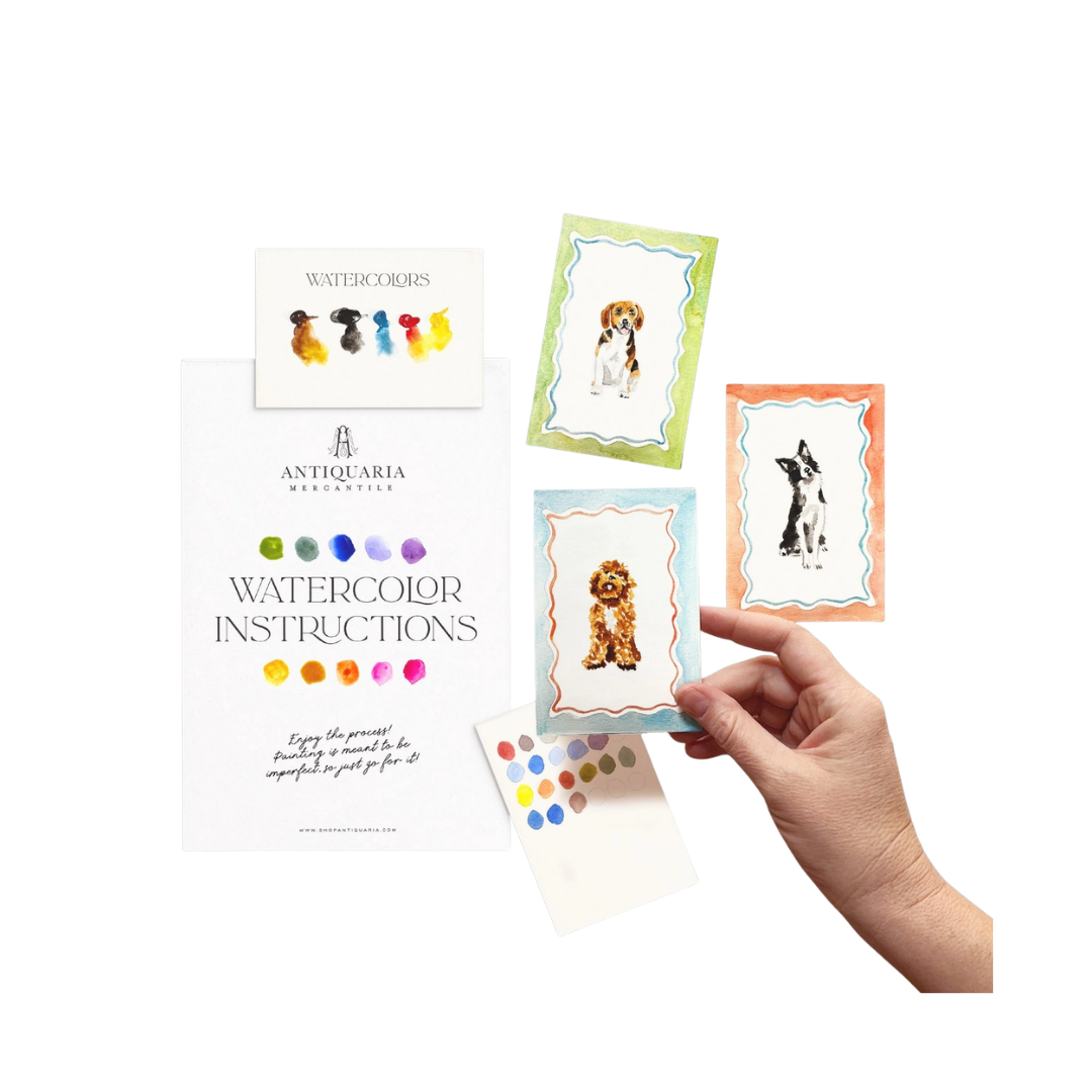 Mini Watercolor Painting Kit: Dogs