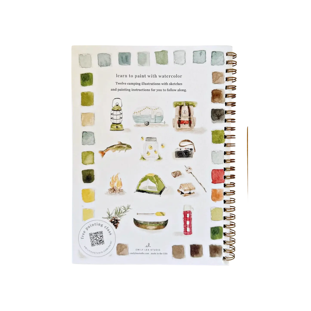 Camping Watercolor Workbook