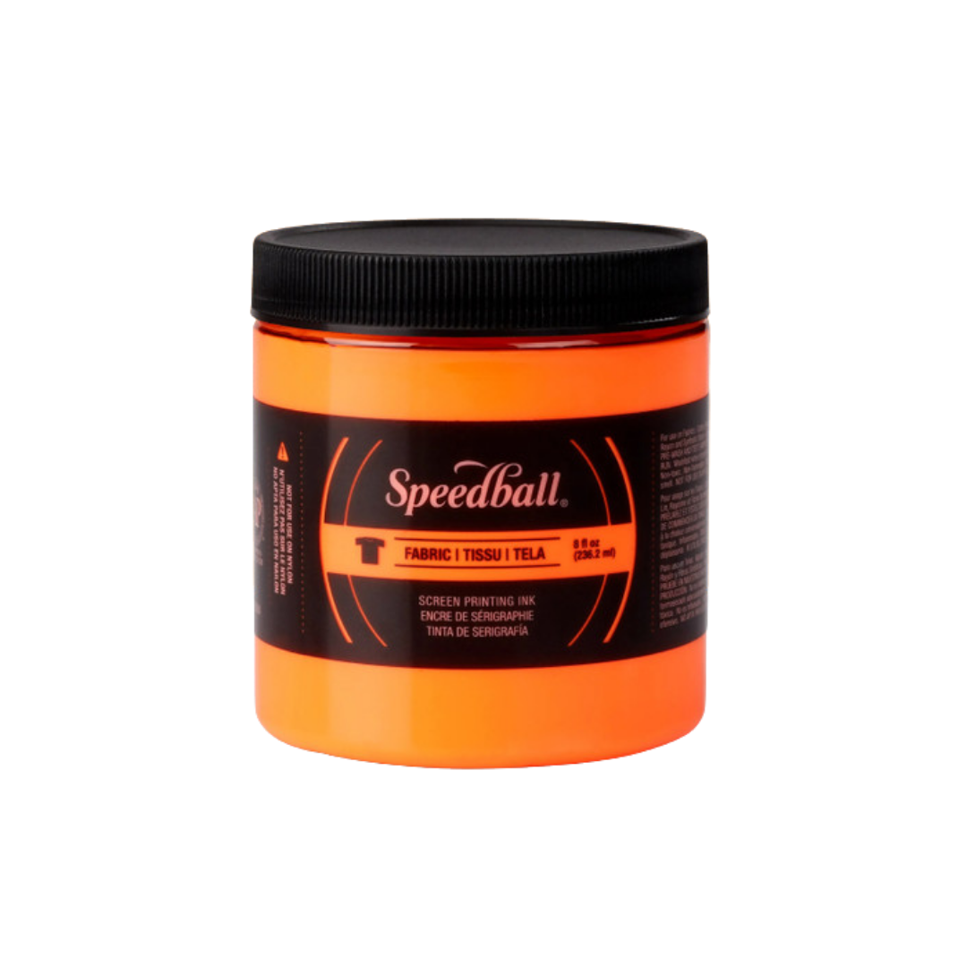 Screen Printing Fabric Ink 8 oz –– Fluorescent Orange