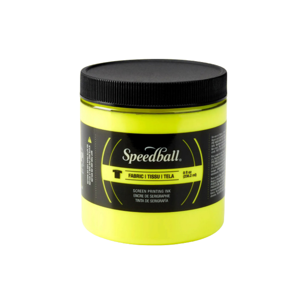 Screen Printing Fabric Ink 8 oz –– Fluorescent Yellow