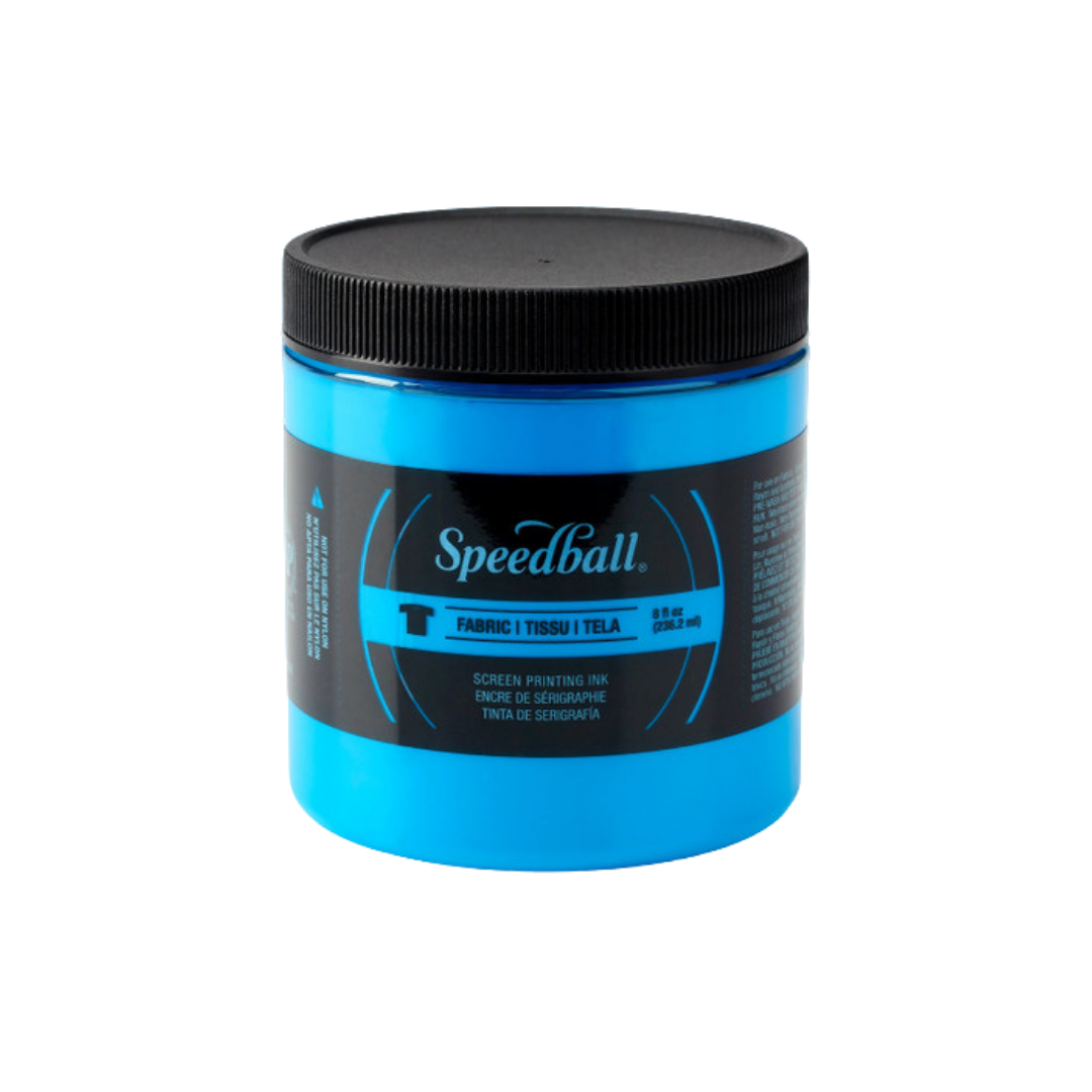 Screen Printing Fabric Ink 8 oz –– Fluorescent Blue