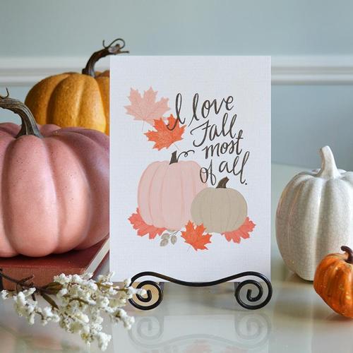 I Love Fall Most of All Art Print