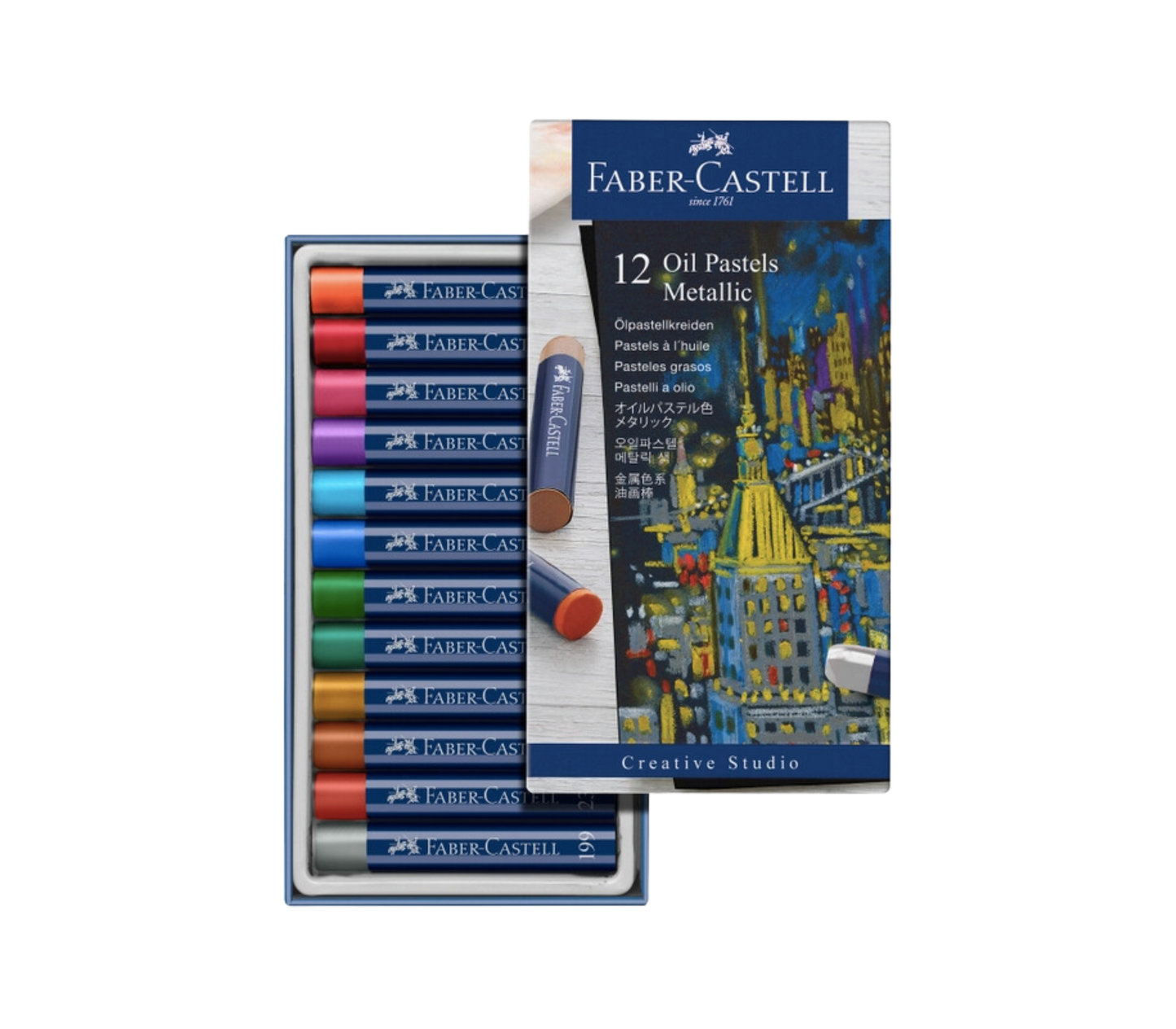 Artist's Oil Pastels, Metallic - Set of 12