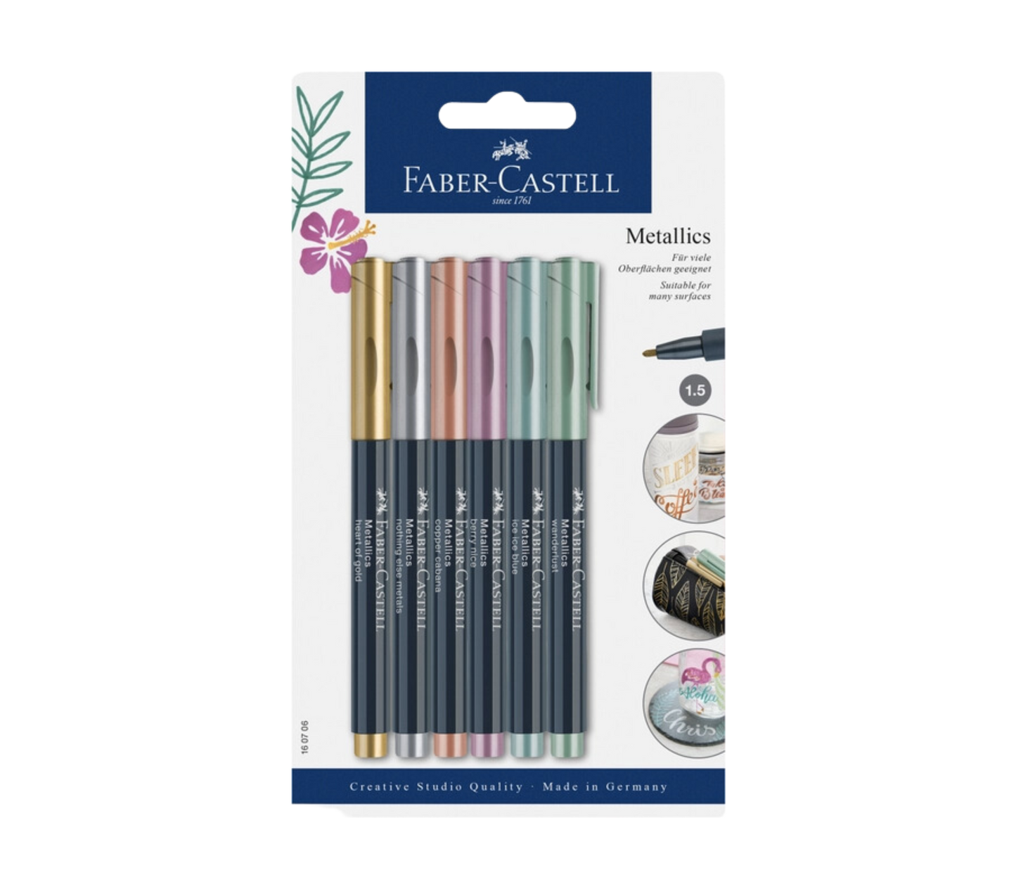 Metallic Multi-Surface Creative Markers, Set of 6