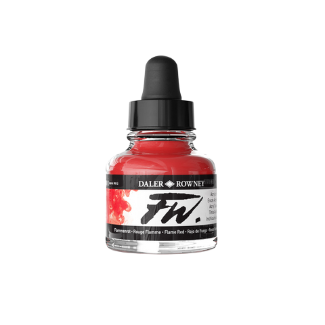 FW Liquid Acrylic Ink 1oz - Flame Red