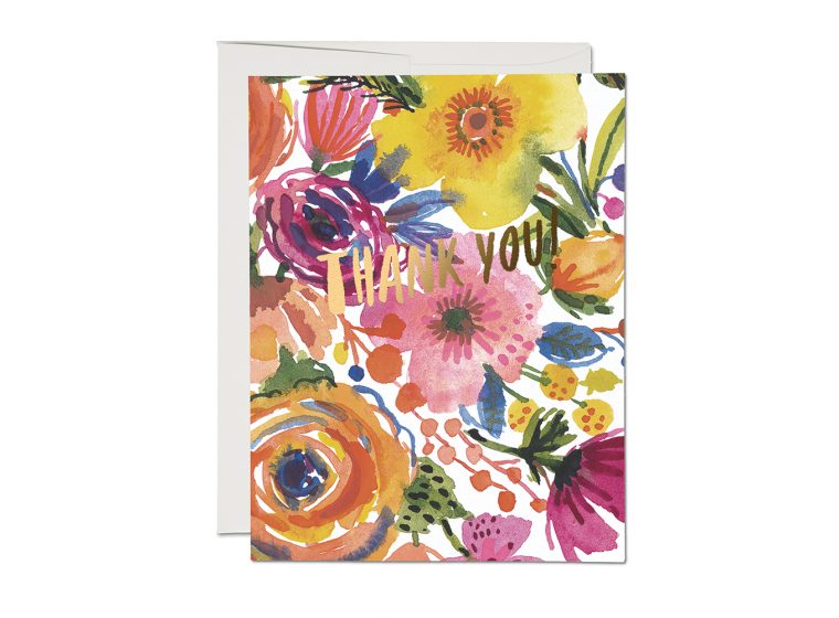Romantic Rose Thank You Card