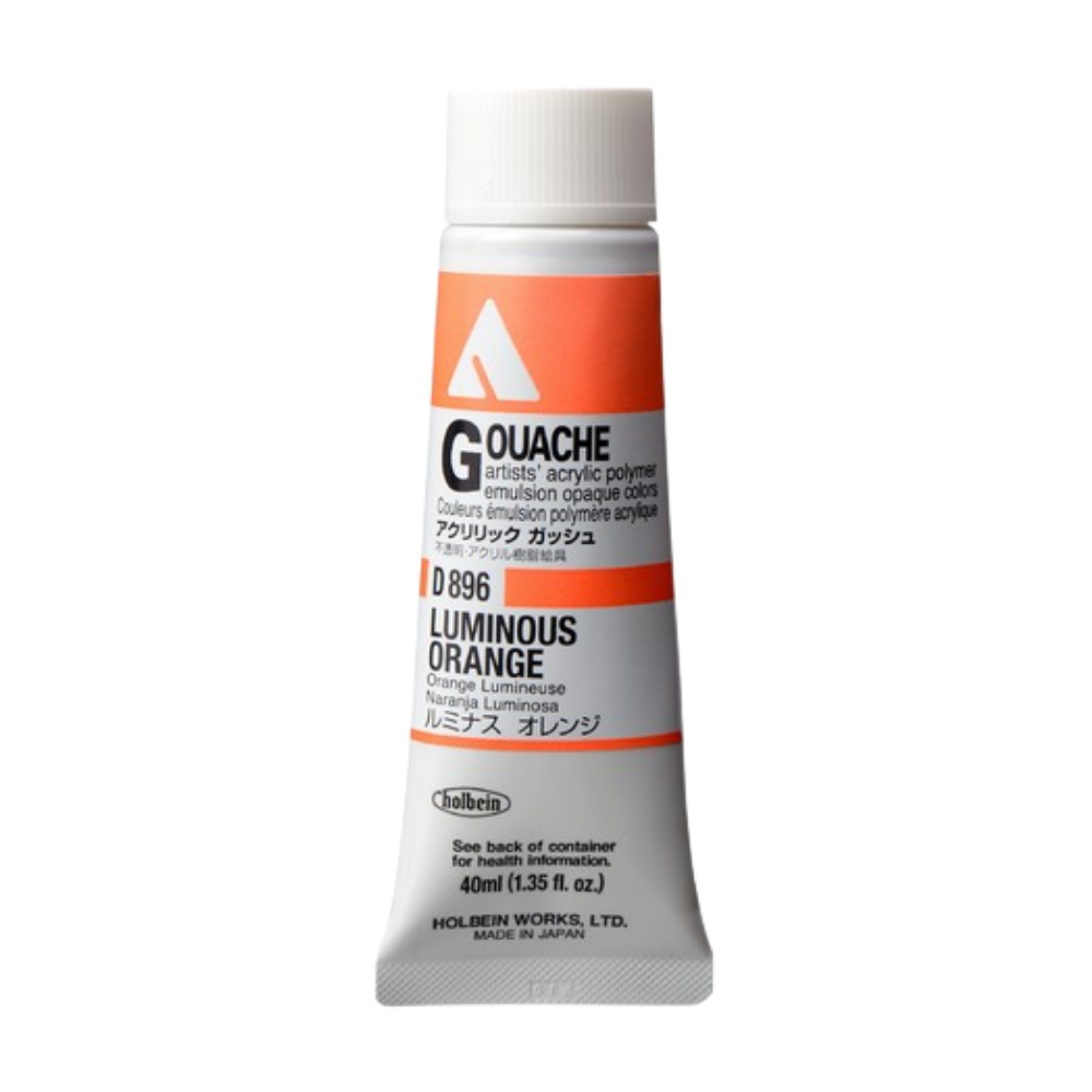 Holbein Acrylic Gouache – Luminous Orange – 40ml