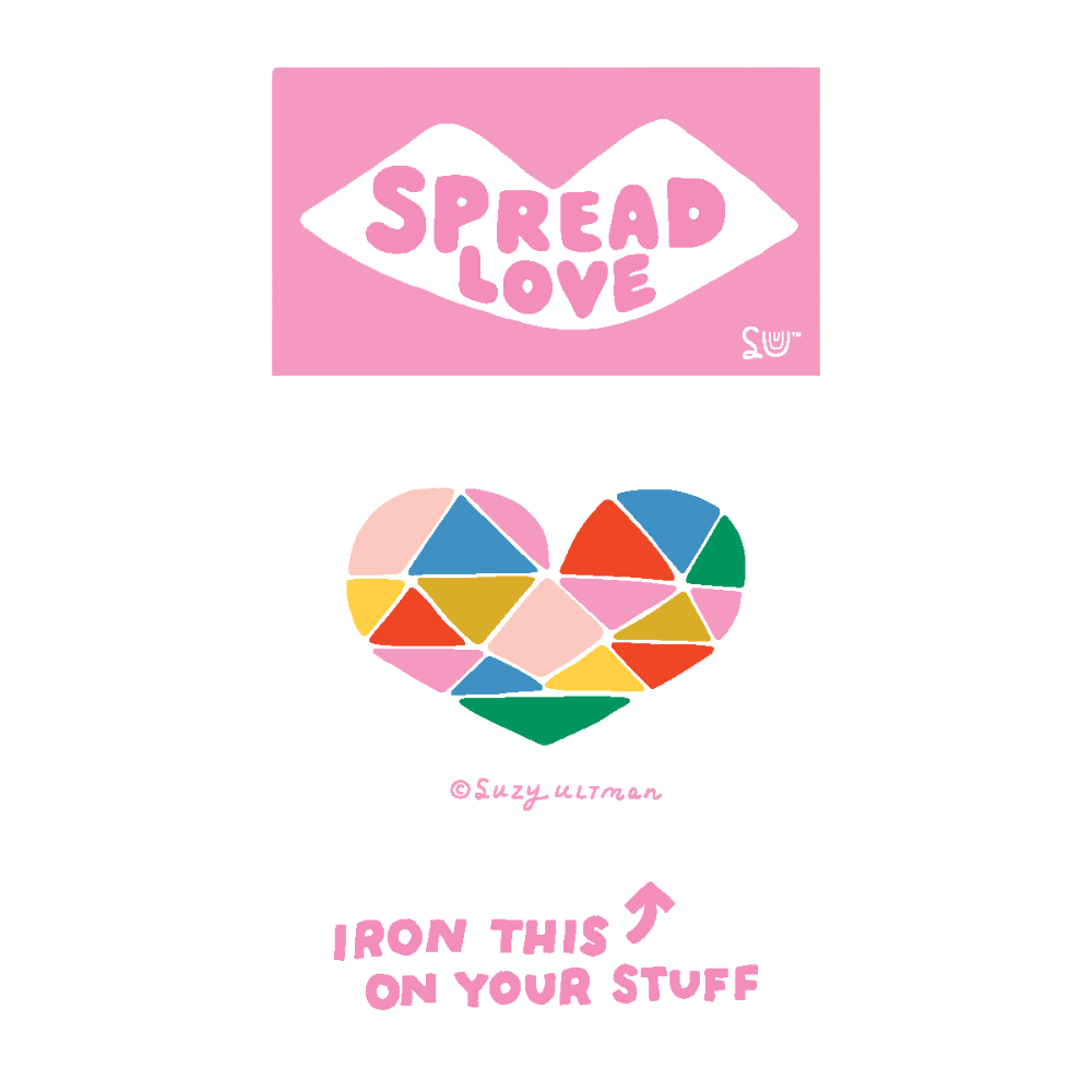 Hdp X Suzy Ultman Rainbow Heart L'il Something Iron-On Card