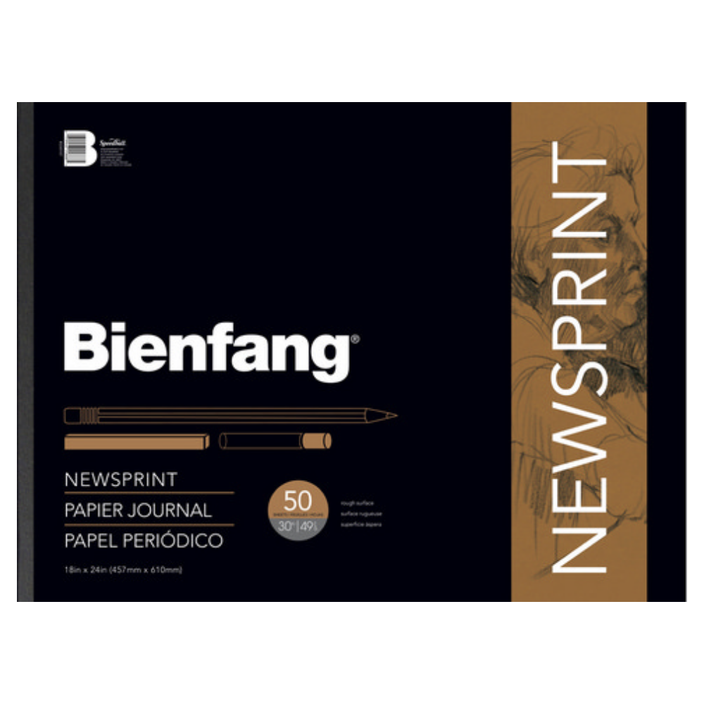 Bienfang 506R Newsprint Paper Pad – 18" × 24" – 50 Sheets