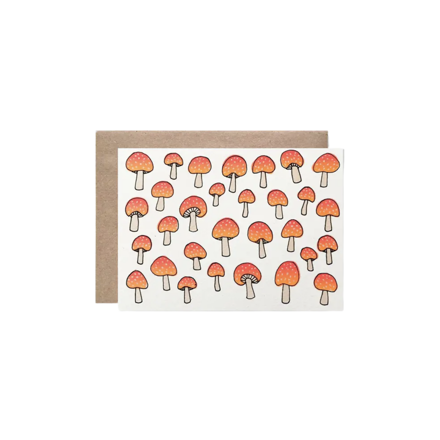 Neon Mushrooms Card