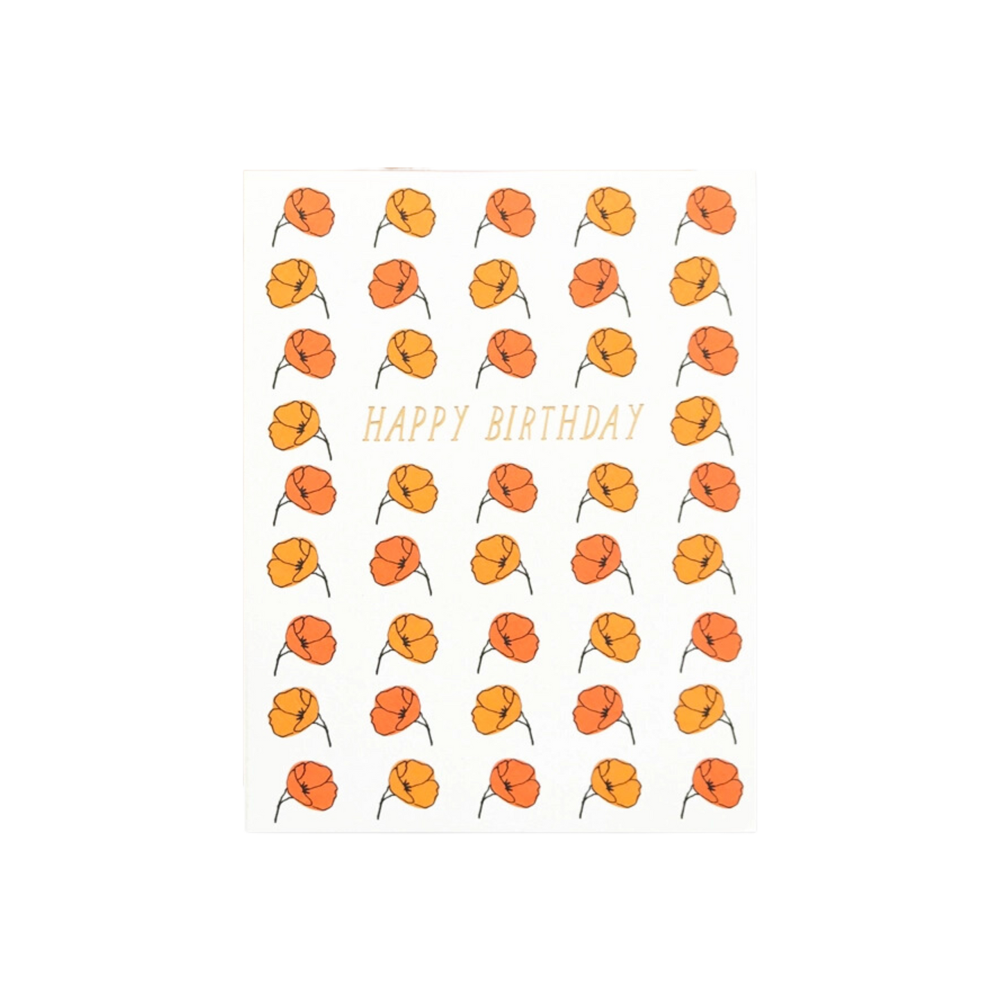 Happy Birthday California Poppies Card