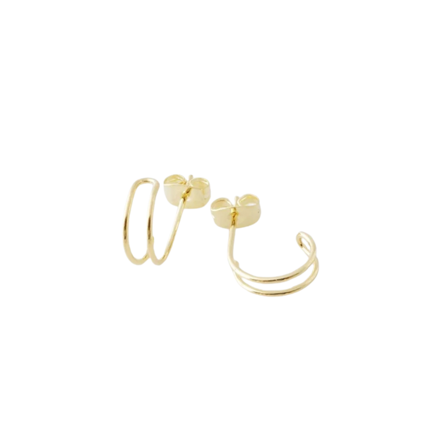 Double Hoop Earrings - Faux Second Piercing
