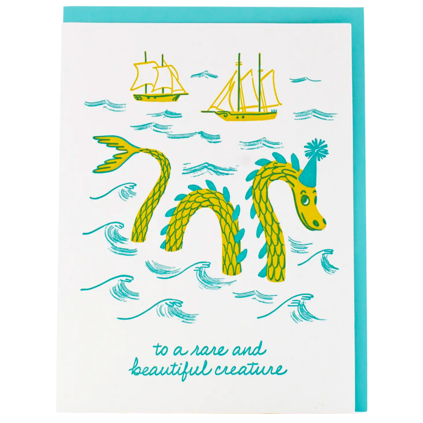 Sea Monster Birthday Card