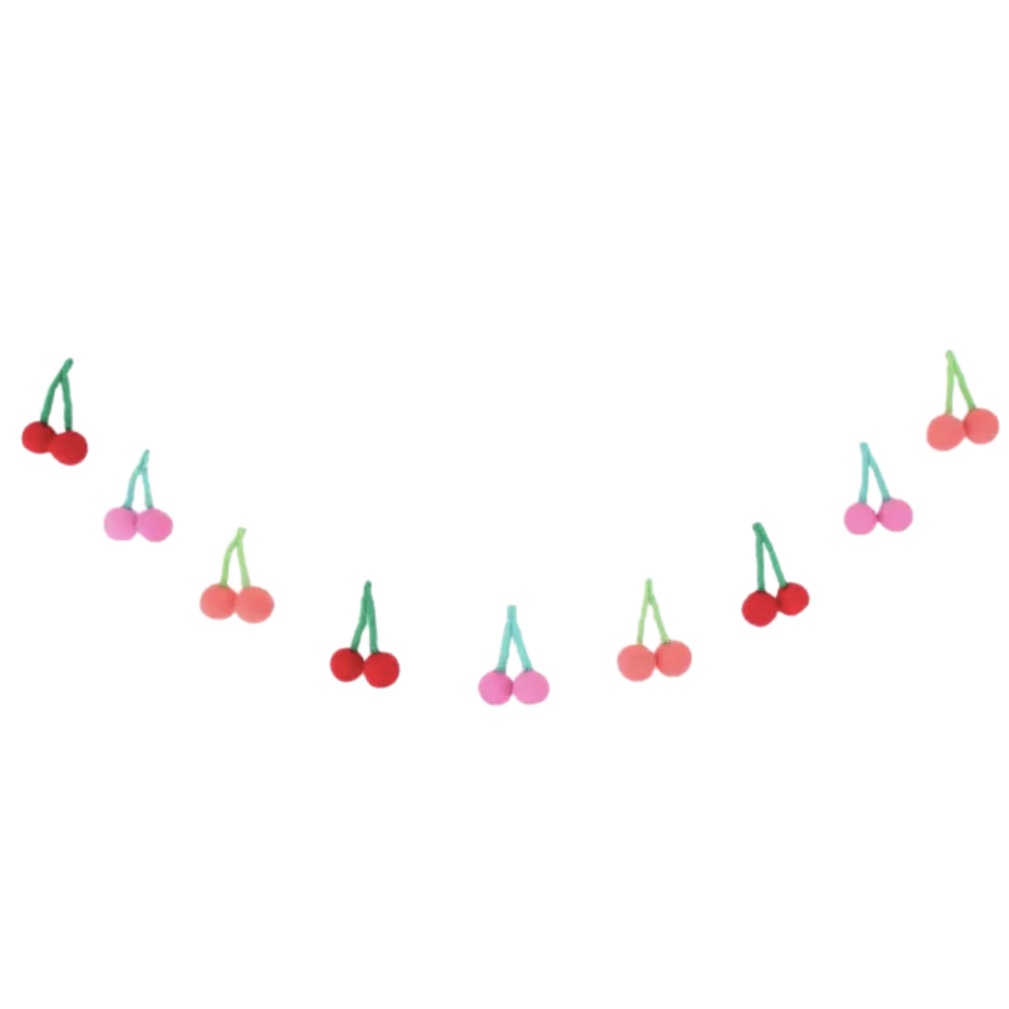 Felt Ball Cherries Felt Garland