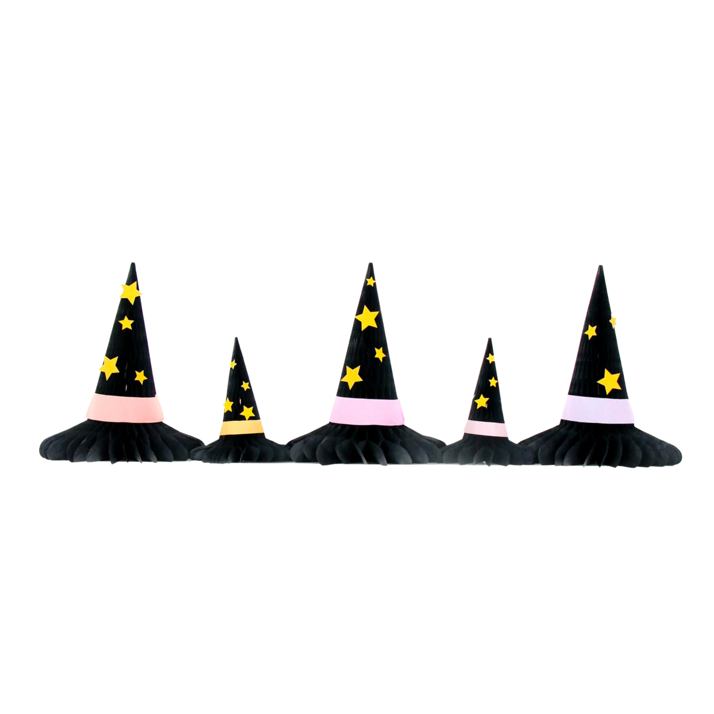 Honeycomb Paper Halloween Witch Hats