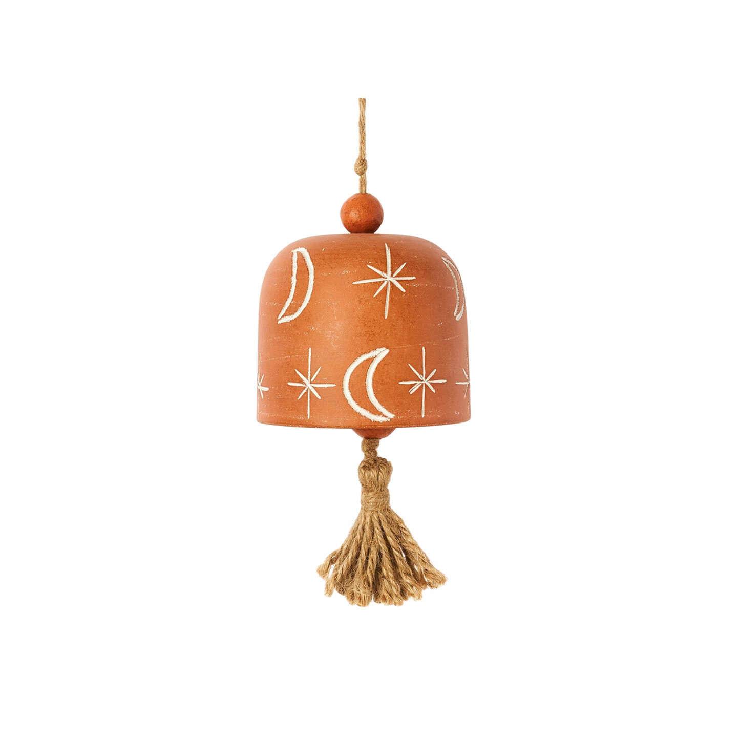 Vasanta Moon & Stars Terracotta Wind Chime
