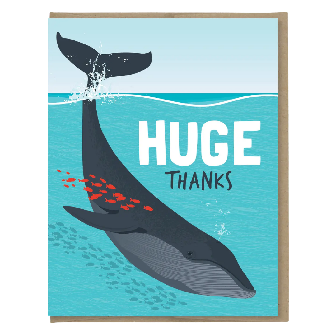 Huge Thanks Whale Card