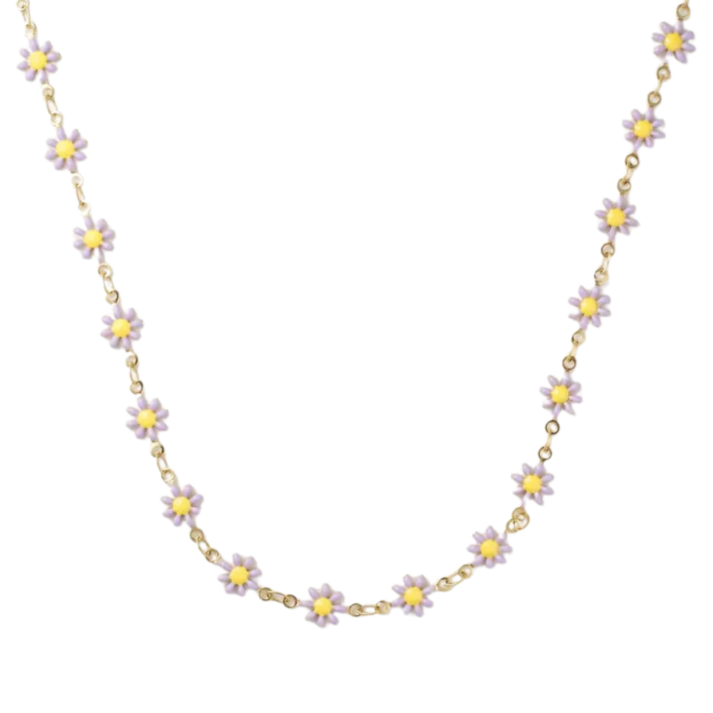 Lilac Daisy Necklace