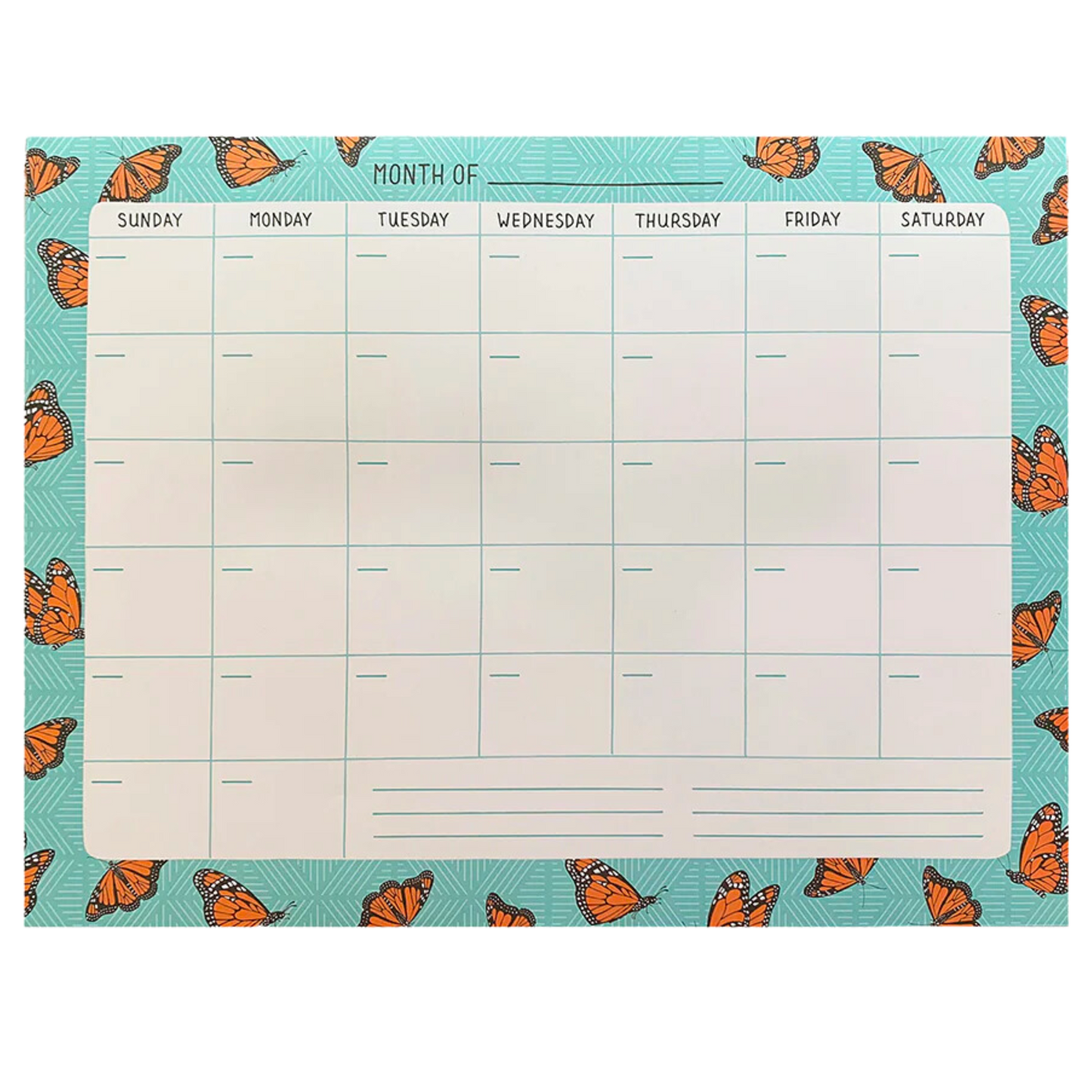 Monarchs Monthly Desk Planner
