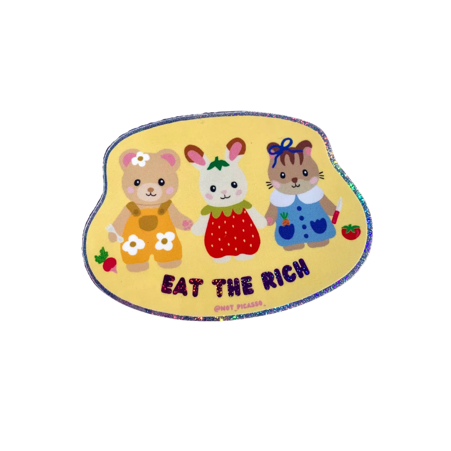 Eat the Rich Critter Sticker