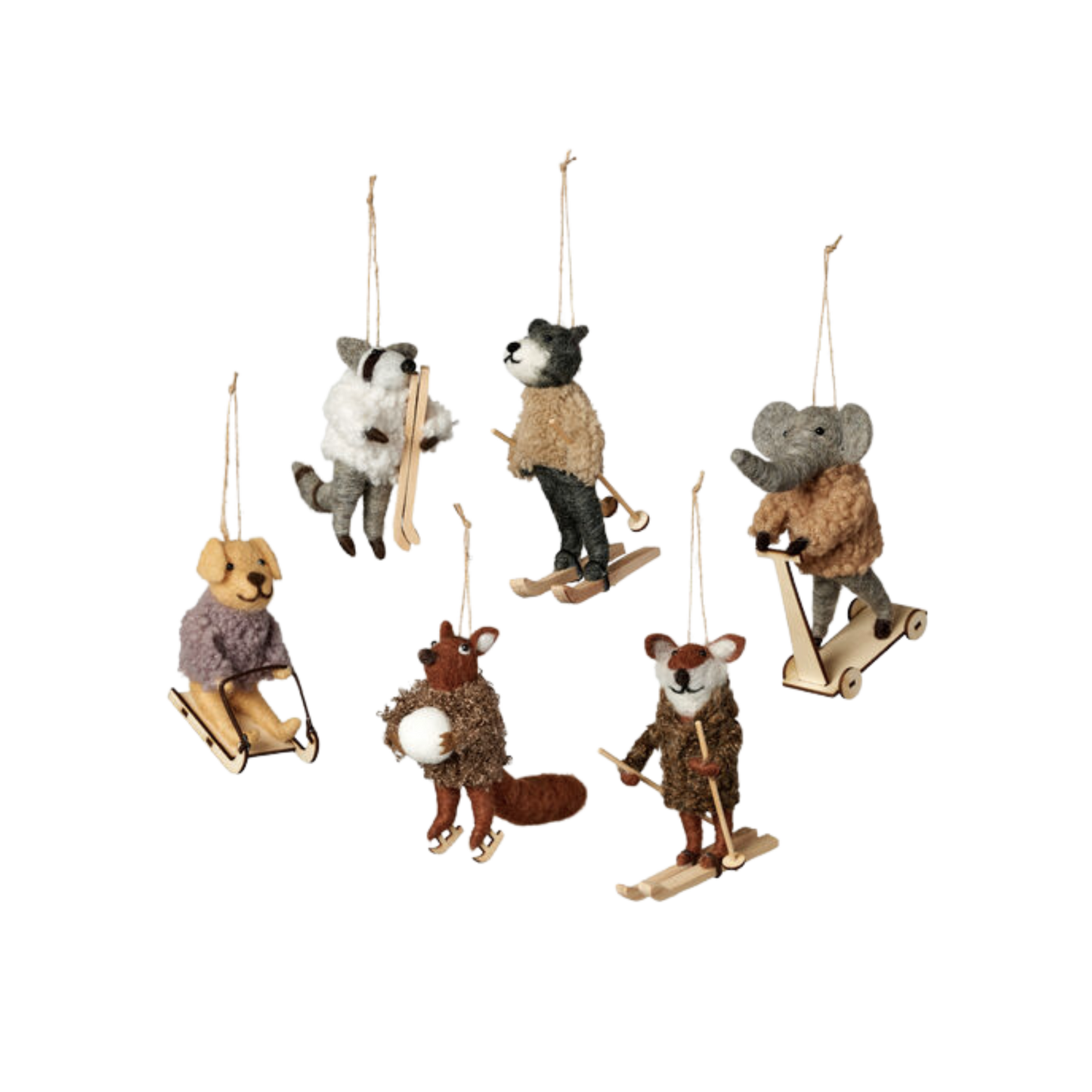 Winter Sports Animal Ornament